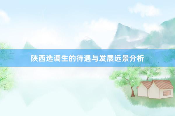 陕西选调生的待遇与发展远景分析